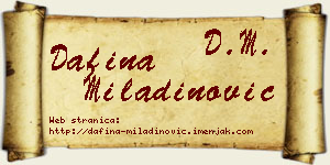 Dafina Miladinović vizit kartica